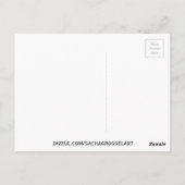 ハイブリッドティーバラ水モダン彩花芸術 ポストカード (裏面)