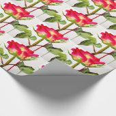 ハイブリッドティーバラ水モダン彩花芸術 ラッピングペーパー (角)