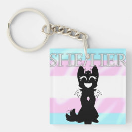 ハイブリッドトランスキーチェーン(She/Her) キーホルダー