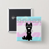 ハイブリッドトランスピン(She/Her) 缶バッジ (正面&裏面)