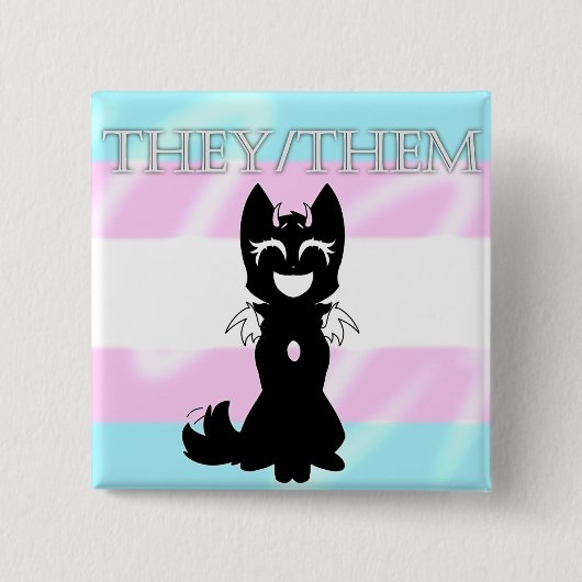 ハイブリッドトランス端子(They/They) 缶バッジ (正面)
