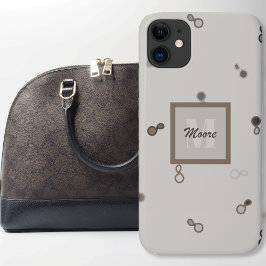 ハイブリッドペイズリーは茶色に緩く散乱グラデーション iPhone 11 ケース