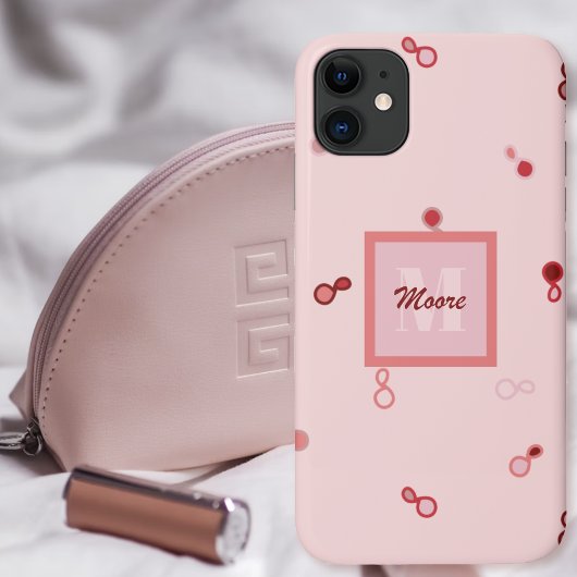 ハイブリッドペイズリーは赤で緩く散乱グラデーション Case-Mate iPhoneケース