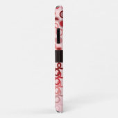 ハイブリッドペイズリーピンクから赤までのループ線グラデーション Case-Mate iPhoneケース (裏面/右)