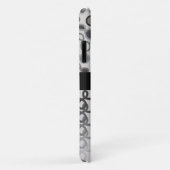 ハイブリッドペイズリー灰色のループ線グラデーション Case-Mate iPhoneケース (裏面/右)