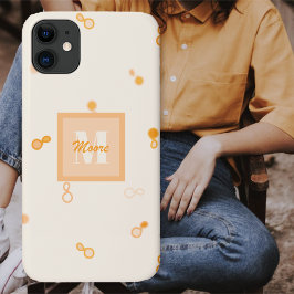 ハイブリッドペイズリー緩く散乱 – オレンジグラデーション色 iPhone 11 ケース
