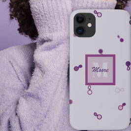 ハイブリッドペイズリー緩く散乱 – 紫グラデーション iPhone 11 ケース