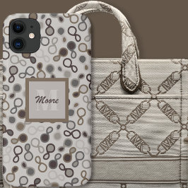 ハイブリッドペイズリー- Brown Mocha グラデーション Phone Case iPhone 11 ケース