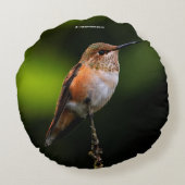 ハイブリッド果実の木にハチドリ ラウンドクッション (裏面)