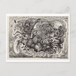 ハイブリッド獣インクスケッチ ポストカード
