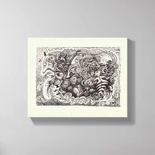 ハイブリッド獣 キャンバスプリント (正面)
