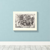 ハイブリッド獣 キャンバスプリント (インサイチュ (ウッドフロア))