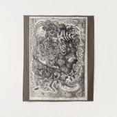 ハイブリッド獣（フルイメージ） タペストリー (正面)