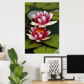 ハイブリッド睡蓮 ポスター (ホームオフィス)