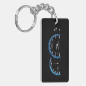 ハイブリッド車楽器クラスター鍵ラベル キーホルダー (正面左)
