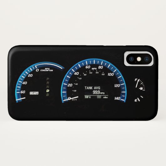 ハイブリッド車楽器クラスター Case-Mate iPhoneケース (裏面(横))