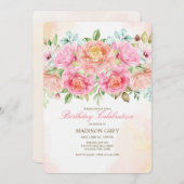 ハイブリッド ティー ローズの招待状 招待状 (正面/裏面)