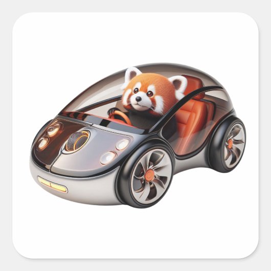 ハイブリッドPCマウス – 赤いパンダのドライバ02. スクエアシール (正面)