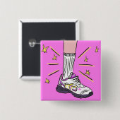 ハイブローバ女の子らしッジ 缶バッジ (正面&裏面)