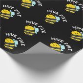 ハイブ5高おもしろい五ビープンダークBG ラッピングペーパー (角)