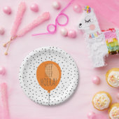 ハイプハイプホーエラオレンジバルーンオランダ誕生日 ペーパープレート (パーティー)