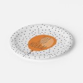 ハイプハイプホーエラオレンジバルーンオランダ誕生日 ペーパープレート (アングル)