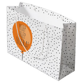 ハイプハイプホーエラオレンジバルーンオランダ誕生日 ラージペーパーバッグ