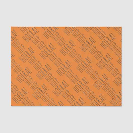 ハイプハイプホーエラオレンジバルーンオランダ誕生日 薄葉紙 (正面)