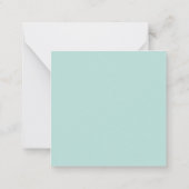 ハイベビーフォトシック白スクリプト誕生発表 ノートカード (裏面)