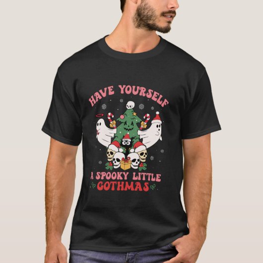 ハイベン不気味トゴッマス幽霊クリスマ Tシャツ (正面)