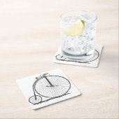 ハイホイーラー自転車ペニー農園 スクエアペーパーコースター (インサイチュ)