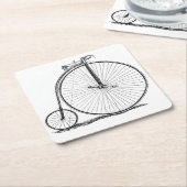 ハイホイーラー自転車ペニー農園 スクエアペーパーコースター (アングル)