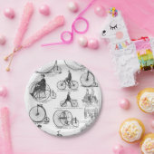 ハイホイーラー自転車ペニー農園 ペーパープレート (パーティー)