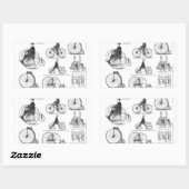 ハイホイーラー自転車ペニー農園 長方形シール (シート)