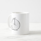 ハイホイーラー自転車ペニー・ファージング コーヒーマグカップ (正面左)