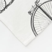 ハイホイーラー自転車 ペニー・ファージング フリースブランケット (角)