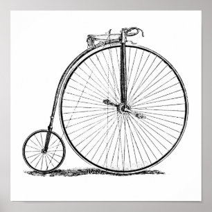 ハイホイーラー自転車 ペニー・ファージング ポスター