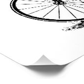 ハイホイーラー自転車 ペニー・ファージング ポスター (コーナー)