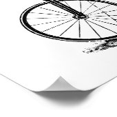 ハイホイーラー自転車 ペニー・ファージング ポスター (角)