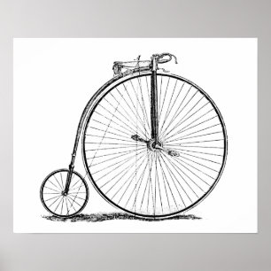 ハイホイーラー自転車 ペニー・ファージング ポスター