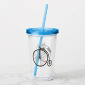 ハイホイール自転車イラストレーション アクリルタンブラー (裏面)