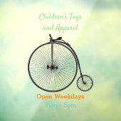 ハイホイール自転車イラストレーション ウィンドウサイン (シート3)