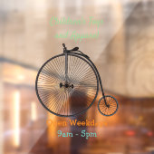 ハイホイール自転車イラストレーション ウィンドウサイン (シート2)