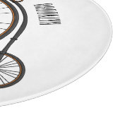 ハイホイール自転車イラストレーション カッティングボード (角)