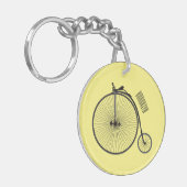 ハイホイール自転車イラストレーション キーホルダー (正面左)
