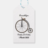 ハイホイール自転車イラストレーション ギフトタグ (裏面)