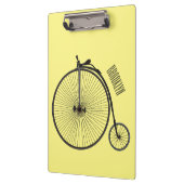 ハイホイール自転車イラストレーション クリップボード (左)