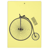 ハイホイール自転車イラストレーション クリップボード (裏面)
