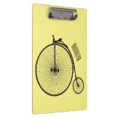 ハイホイール自転車イラストレーション クリップボード (右)