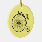 ハイホイール自転車イラストレーション セラミックオーナメント (右)